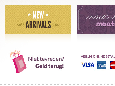 Niet tevreden buttons clothing labels shop website