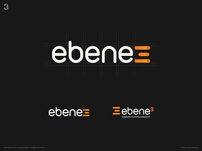 ebene3 Logo 3whales brand brand design brand identity branding design ebene3 logo logodesign typogaphy