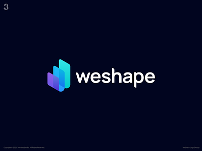WeShape Logo Design 3whales branding design growth logo logodesign w letter w letter logo w logo webdesign website website design