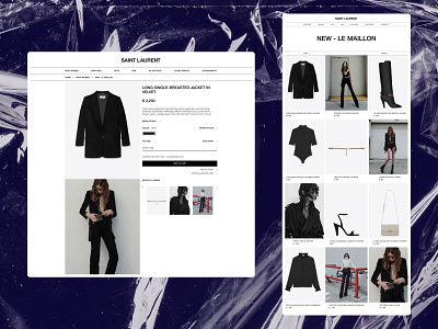 SAINT LAURENT E—Commerce design figma ui ux web web design
