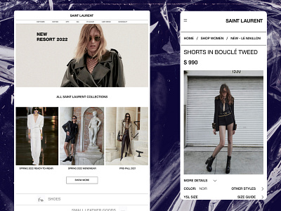 SAINT LAURENT E—Commerce design figma fii ui ux web