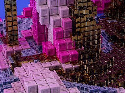 Cubes 3d color design illustration