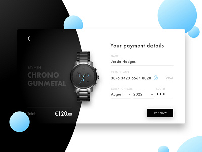 Checkout screen checkout creditcard payment watch