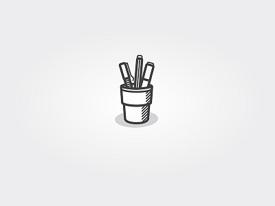 Pen Cup Icon cup icon illustration pen vector