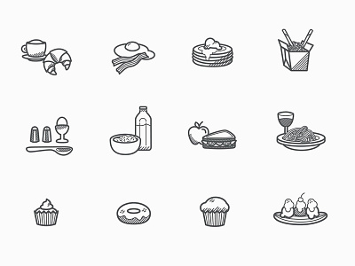 Free Foody Icons food freebie icon illustration set vector
