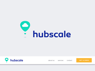 Hubscale Logo air balloon barnding cloud icon logo symbol vector