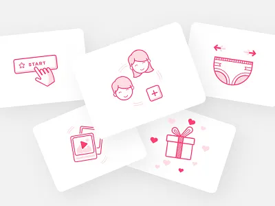 Diaper Registry Icons app baby clean diaper icon illustration registry set ui uidesign