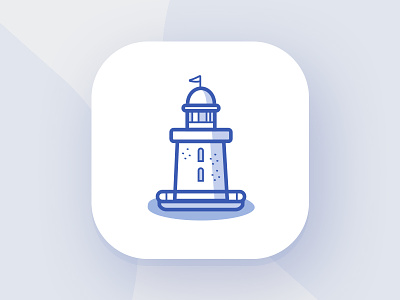 Lighthouse Icon app icon clean icon illustration lighthouse line icon vector