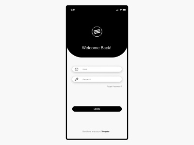 Simple Mobile Login Page app design logo typography ui ux