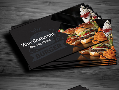 Resturant Businass card branding card design creative businass card design emboss businass card graphic design print design
