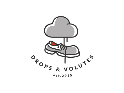 Drops&Volutes bootlace cloud drops logo shoe volutes