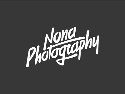 Nona Photography bw lettering logo photographer words