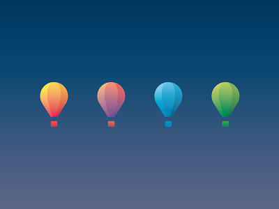 Air balloons air balloon colors gradient sky symbol