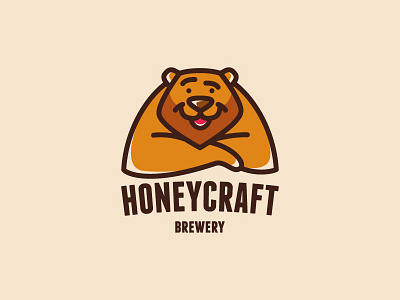 Honeycraft bear beard beer boozy brewery honey kindly logo sale smile