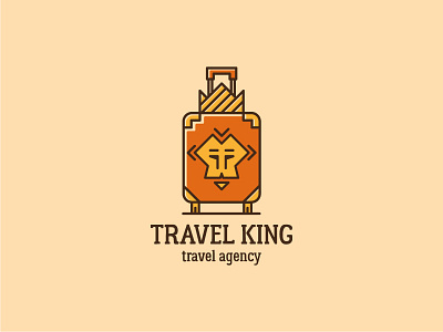 Travel King agency case fun lion logo sale travel