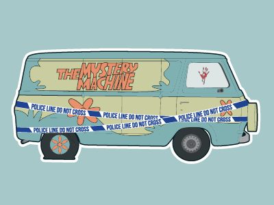 If you take out the meddling kids... car crime dog livery movie murder mystery mystery machine police scooby doo tv show van vehicle
