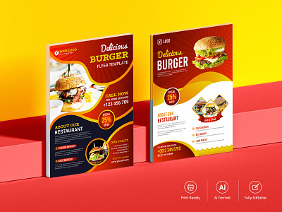 Corporate Food A4 Flyer Design | Print Design