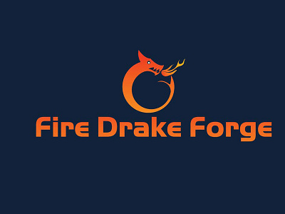 Dragon Force Logo branding dragon fire gradient logo
