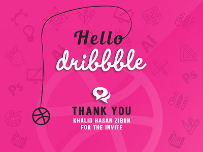 Hello Dribble debut dribbbble dribbble ball first design graphic design hello icon ui
