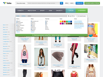 Affiliate Web Portal Filters affiliate brands clothes colours filters size