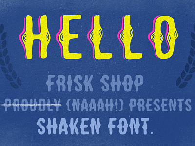 Shaken Font 5 Styles (Preview) display font hand drawn shaken typeface