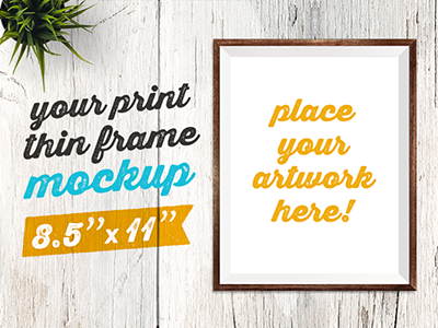 Your Print Thin Frame Mockup