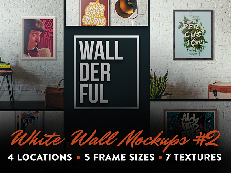'Wallderful' Mockups Color Series by Lukasz Bachur | Frisk Web Studio ...