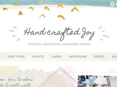 Hand-crafted Joy Wordpress Template feminine hand crafted homepage template watercolor wordpress