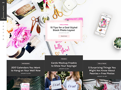 Femme Mini WordPress Blog Layout banner black feminine girly hero layout pink template wip wordpress