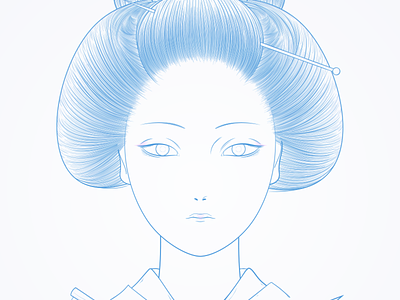 geisha (illustration) wip