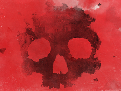 World War II motion concept 02 blood color motion skull war