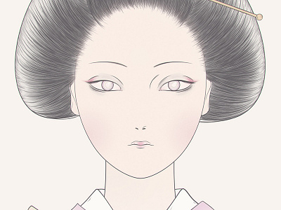 Geisha Wip III al color geisha illustration internal japan wip woman