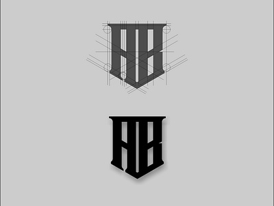 AB MONOGRAM desogn grid logo monogram typography