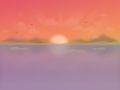 Sunset design graphic design illustration landscape sunset