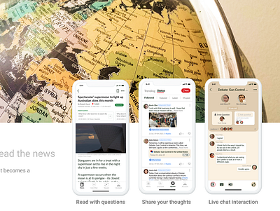 News Diary news app news reading app social app ui ux design