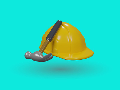 Safety Helmet And Hammer