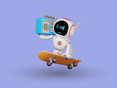 The Robot Is Skateboarding toy