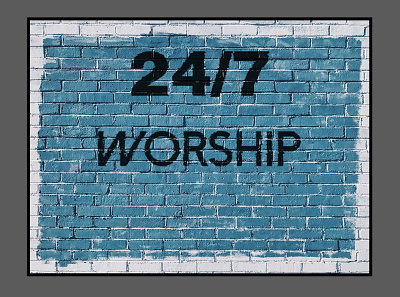 247 Worship (Spotify custom playlist artwork) album cover design photoshop spotify cover unsplash