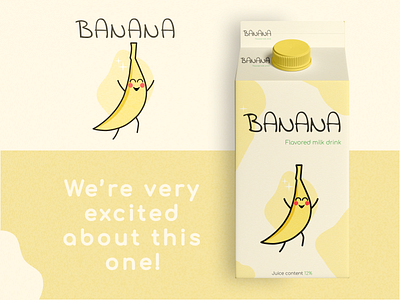 Banana milk brand design banana brand branding cute design figma graphic design iilustration illustration logo milk minimal ui ux vector web website yellow