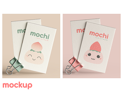 Mochi dessert brand design color design figma graphic design logo minimal mochi peach pink product brand ui ux vector