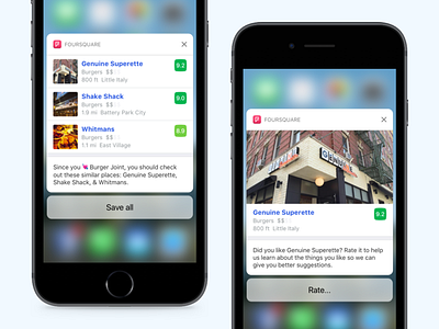 Foursquare - iOS Notifications