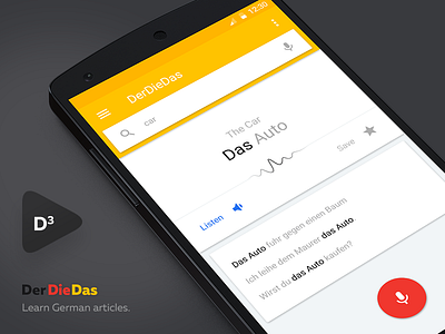 Der Die Das - Learn German articles android material design