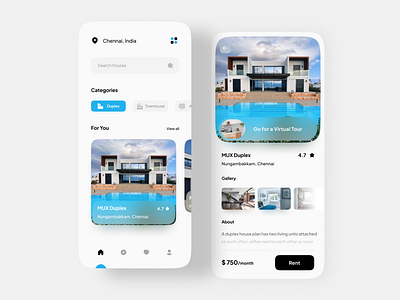 Home Rental App UI Design