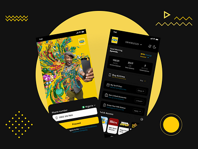 MyMTN App Redesigned (Dark Mode) 3d adobe xd animation app branding dailyui design figma graphic design illustration interface logo minimal mobile motion graphics ui uiux ux vector