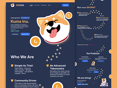 UI Redesign of Kuma Token Website. 3d animation app branding design graphic design illustration logo minimal motion graphics ui ux vector