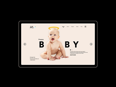 Baby Care Website UI Exploration. animation app branding design illustration logo minimal ui ux vector