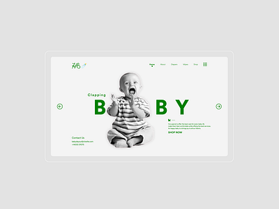 Baby Care Website UI Exploration. animation app branding design illustration logo minimal ui ux vector