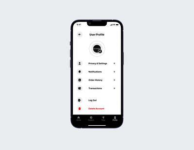 User Profile app design minimal profile settings ui uiux ux
