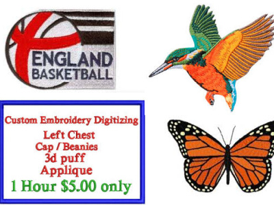 Machine Custom embroidery digitizing