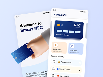 NFC Mobile App Design - Smart NFC app design mobile app design nfc nfc chip uiux